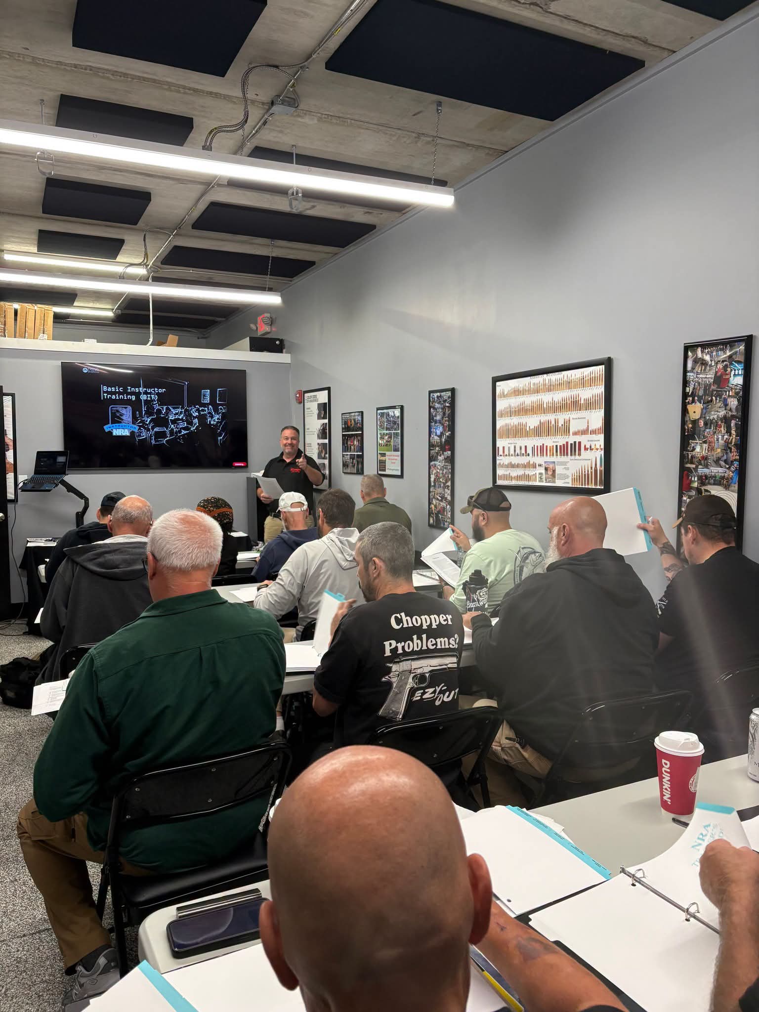 Firearms training in The Range Academy classroom